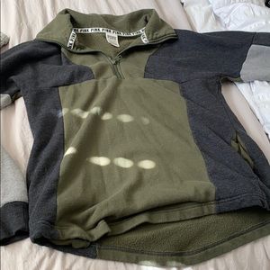 green PINK quarter zip jacket